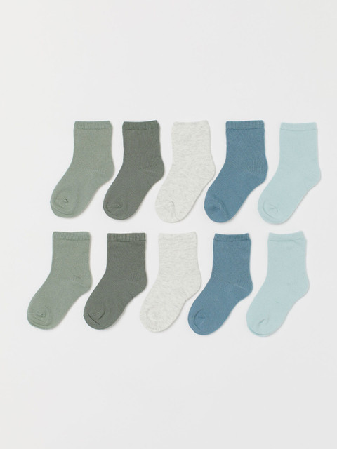 

H&M Kids 10-Pack Socks, Turquoise blue