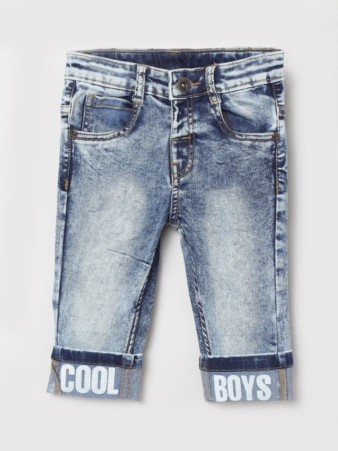 

max Boys Blue Slim Fit Mid-Rise Clean Look Stretchable Jeans