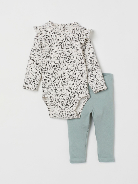 

H&M Girls 2-Piece Cotton Set, White