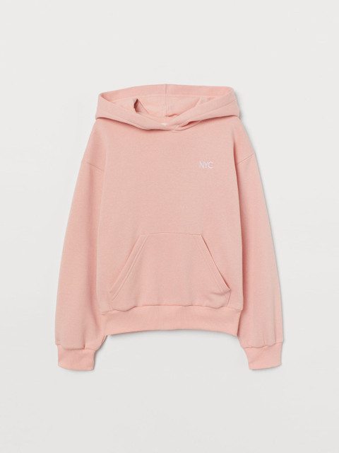 

H&M Girls Pink Solid Hooded Top