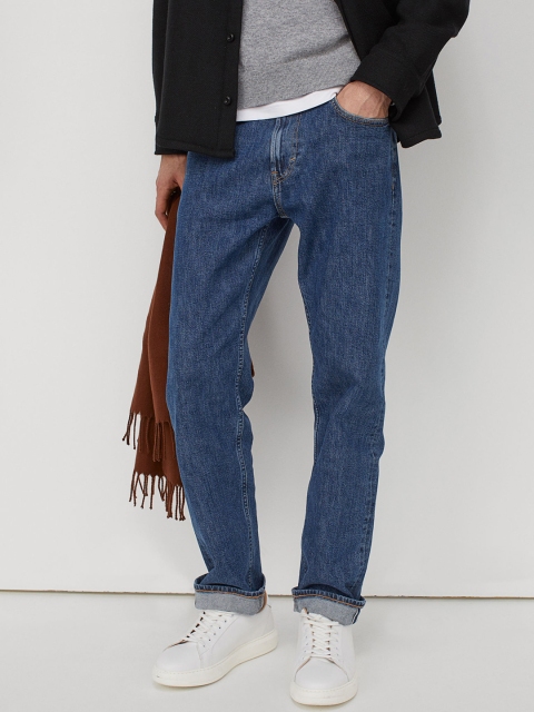 

H&M Men Blue Solid Regular Selvedge Jeans