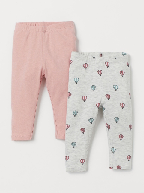 

H&M Girls 2-Pack Leggings, Pink