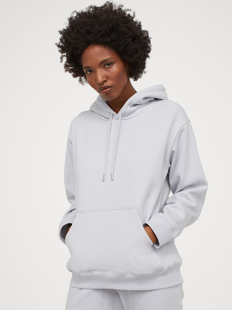 

H&M Women Blue Hooded Sweatshirt