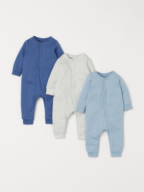 

H&M Kids 3-Pack Cotton Pyjamas, Blue