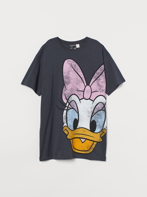 

H&M Girls Grey Printed Nightdress