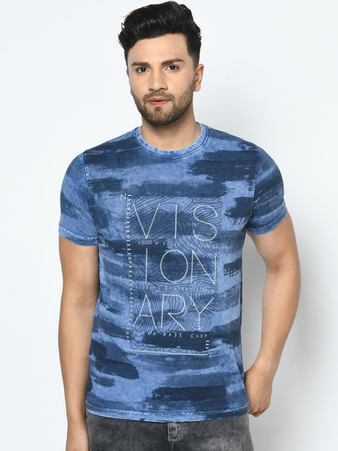 

Duke Men Blue Solid Round Neck T-shirt