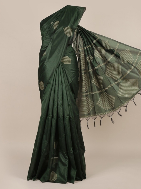 

Pothys Green Woven Design Jute Silk Saree