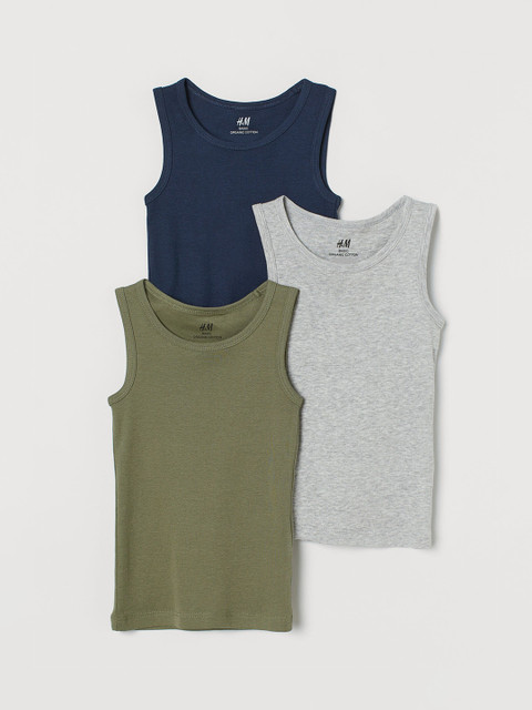

H&M Boys Multicoloured 3-Pack Vest Tops, Multi