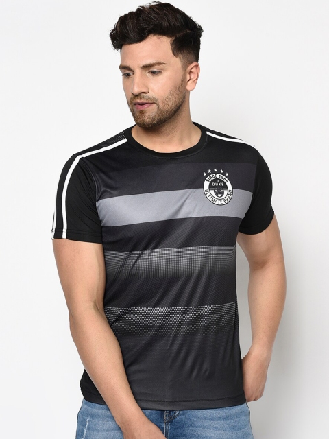 

Duke Men Black Colourblocked Round Neck T-shirt