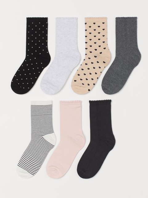 

H&M Girls 7-Pack Socks, Multi