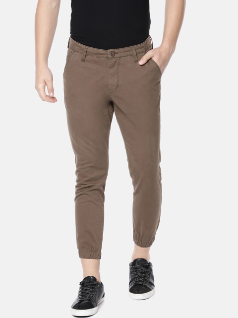 

Mucho Solo Men Khaki Skinny Fit Solid Joggers
