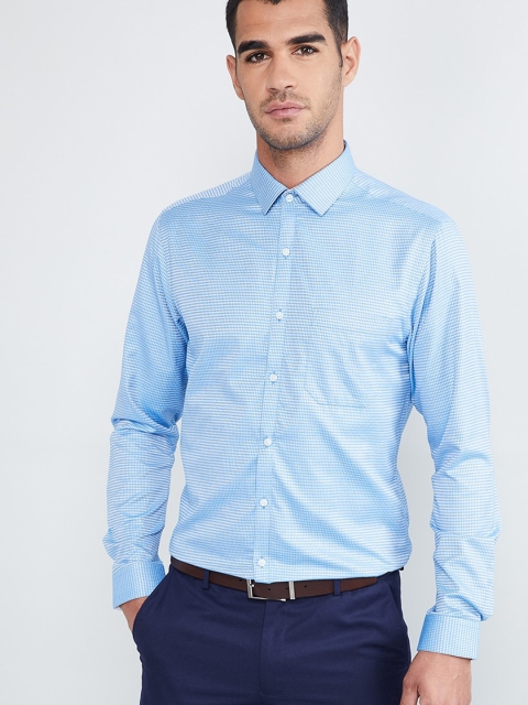 

max Men Blue Regular Fit Printed Casual Shirt