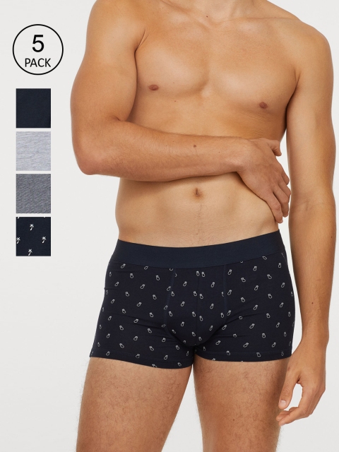 

H&M Men 5-Pack Short Trunks 0675662046, Black