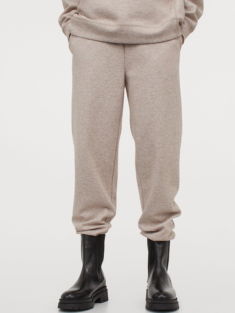 

H&M Women Beige Solid Joggers