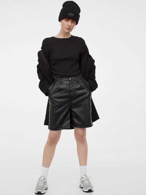 

H&M Women Black Drawstring Top