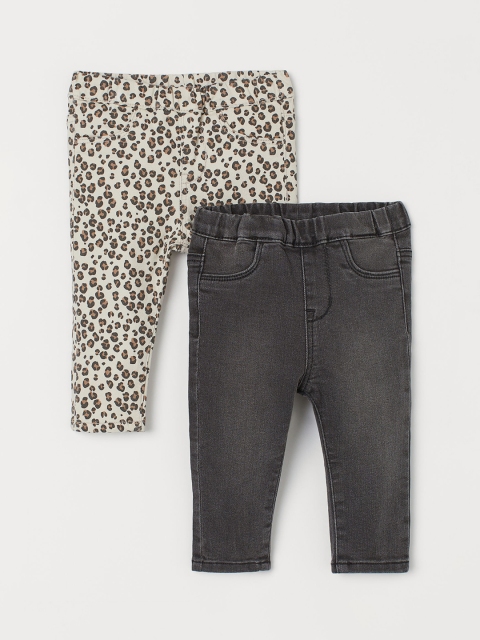 

H&M Girls 2-Pack Treggings, Multi