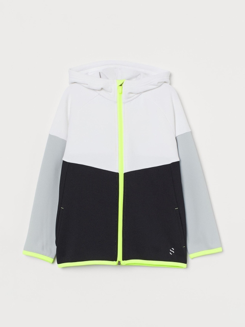 

H&M Boys White & Black Hooded Sports Jacket