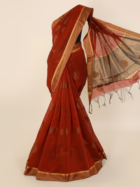 

Pothys Maroon Woven Design Cotton Blend Saree