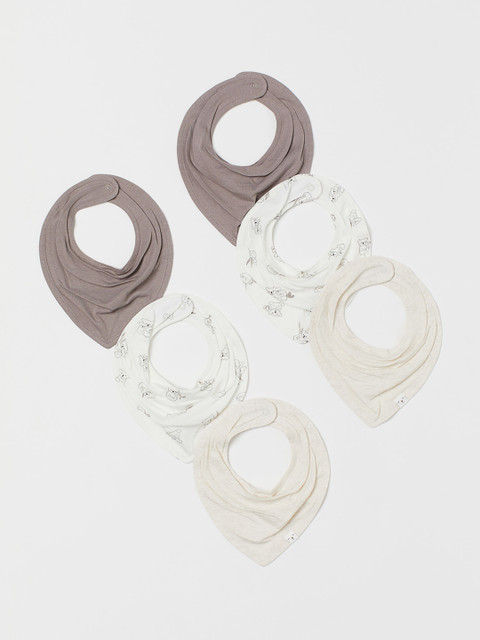 

H&M Kids 6 Pack Triangular Scarves, White