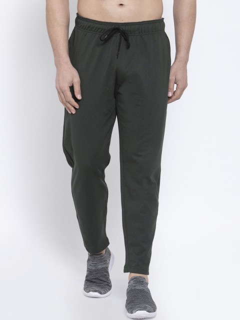 

NEUDIS Men Olive Green Solid Slim-Fit Track Pants