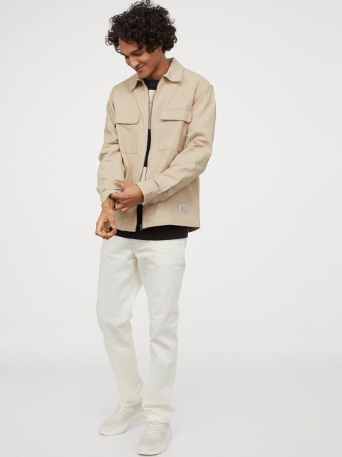 

H&M Men Twill shirt jacket, Beige