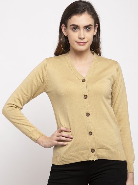 

Kalt Women Beige Solid Cardigan