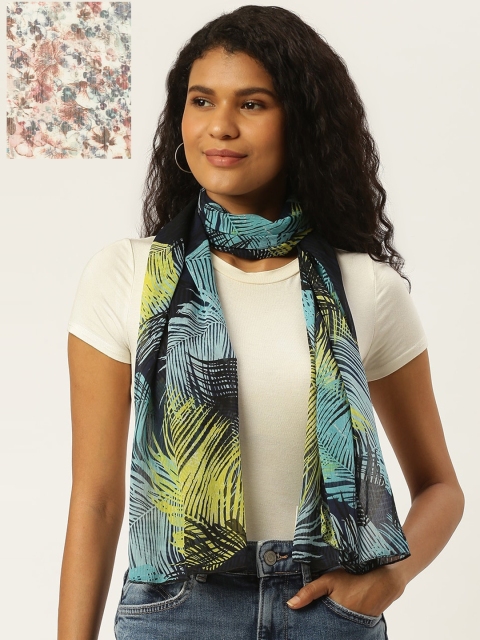 

Trend Arrest Women Pack Of 2 Printed Scarves, Blue