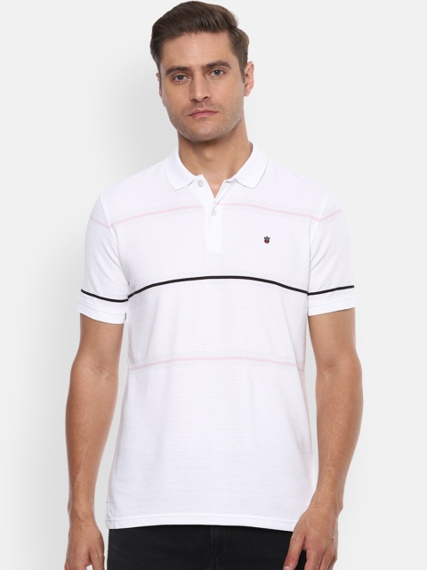 

Louis Philippe Sport Men White Printed Polo Collar T-shirt