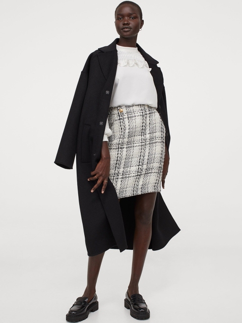 

H&M Women White Smocking-Detail Blouse