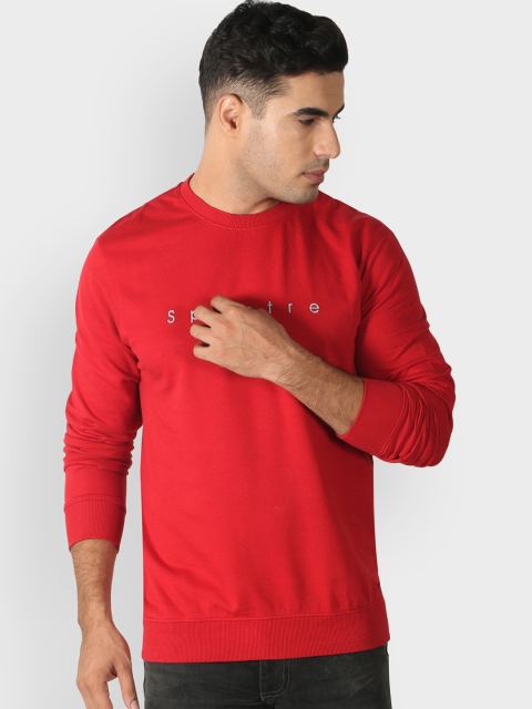 

Octave Men Red Printed Round Neck T-shirt