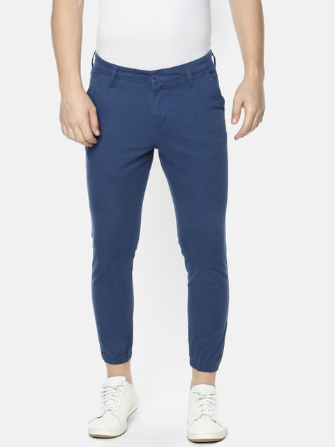 

Mucho Solo Men Blue Skinny Fit Solid Joggers