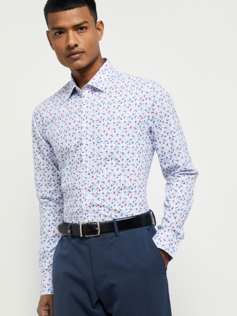

max Men Blue Slim Fit Printed Casual Shirt