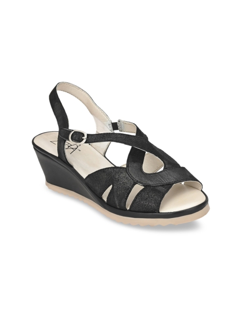 

Zebba Women Black Solid Sandals