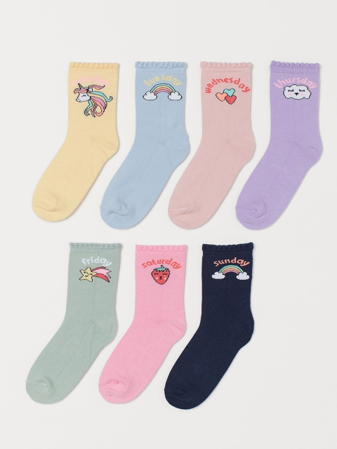 

H&M Girls 7-Pack Socks, Purple