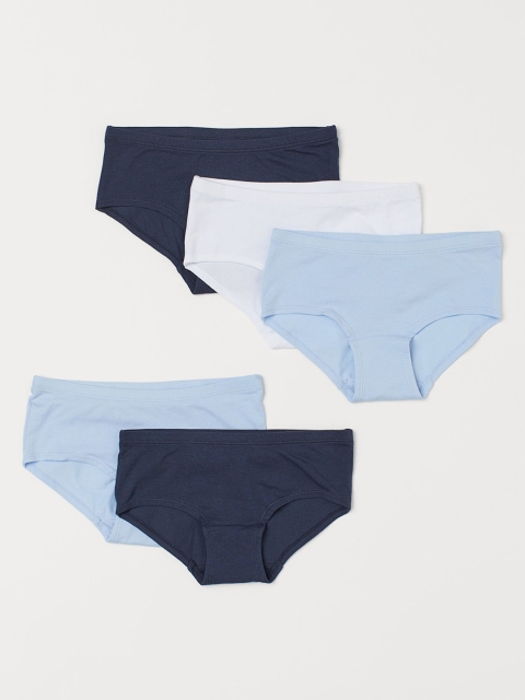 

H&M Girls 5 Pack Cotton Briefs 0669999015, White