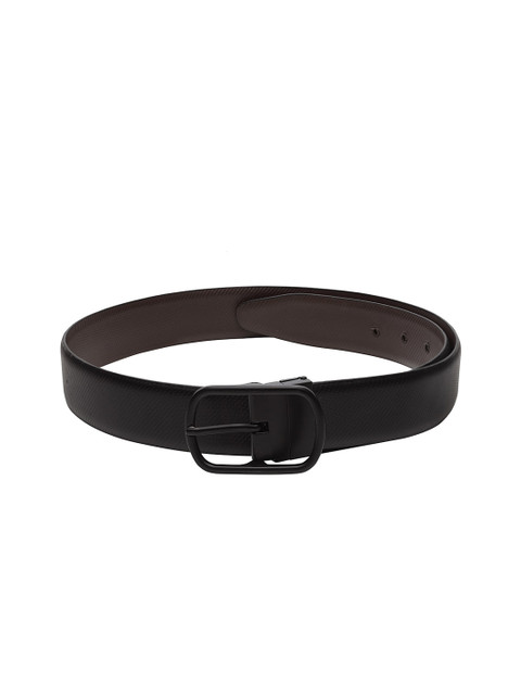 

Teakwood Leathers Men Black Textured Leather Belt
