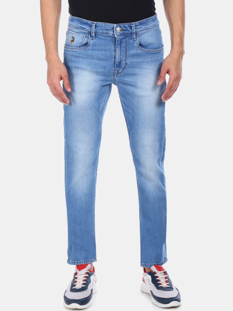 

U.S. Polo Assn. Denim Co. Men Blue Slim Fit Mid-Rise Clean Look Stretchable Jeans