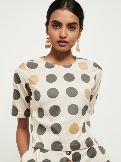 

max Women Off-White Printed Top
