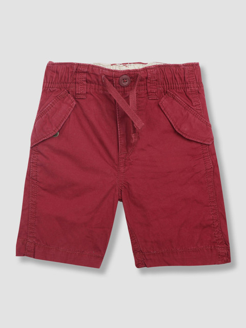 

GAP Boys Red Solid Regular Fit Regular Cotton Shorts