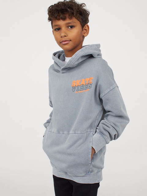 

H&M Boys Blue Printed Hoodie