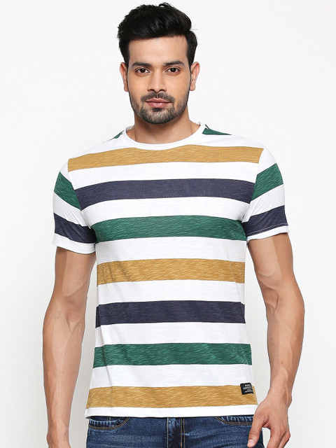 

People Men Multicoloured Printed Round Neck Pure Cotton T-shirt, Multi