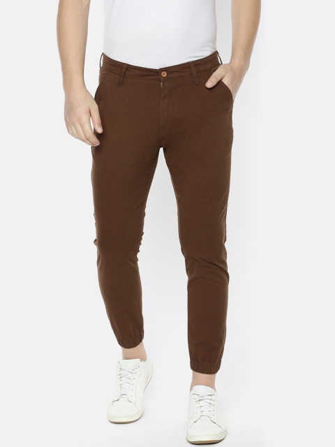 

Mucho Solo Men Brown Skinny Fit Solid Joggers