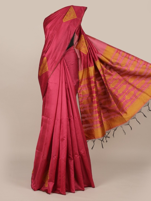 

Pothys Pink Striped Jute Silk Saree