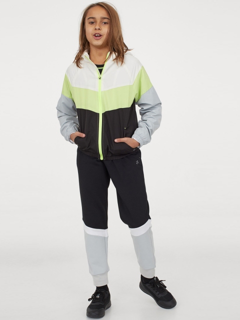 

H&M Boys Black & Grey Colourblocked Sports Trousers