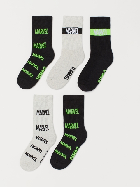 

H&M Boys 5-Pack Sports Socks, White