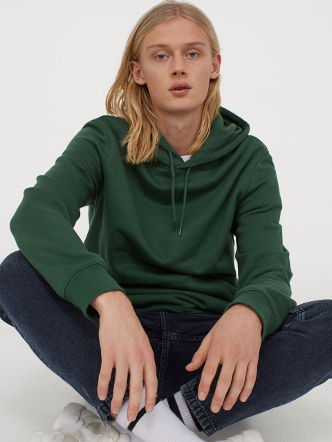

H&M Men Green Relaxed Fit Hoodie