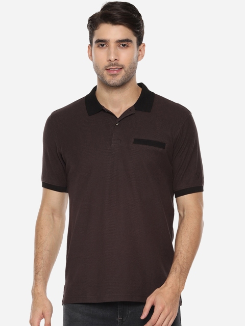 

Allen Solly Men Brown Solid Polo Collar T-shirt