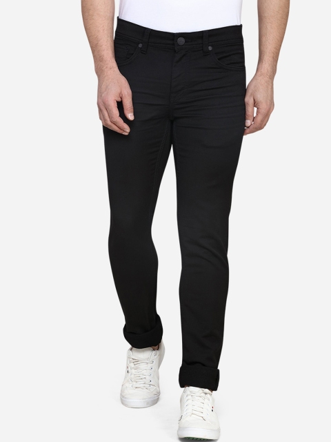 

JADE BLUE Men Black Slim Fit Mid-Rise Highly Distressed Jeans