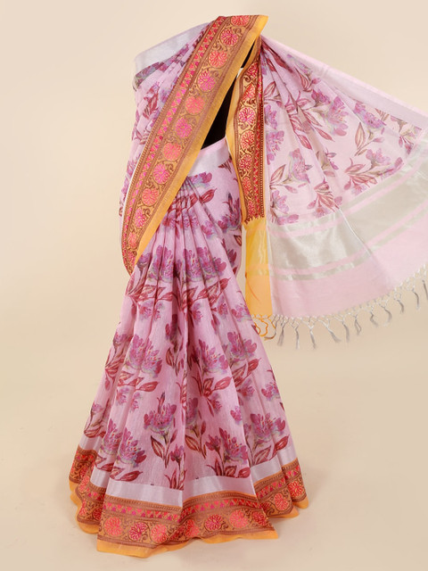 

Pothys Pink Printed Tissue Saree