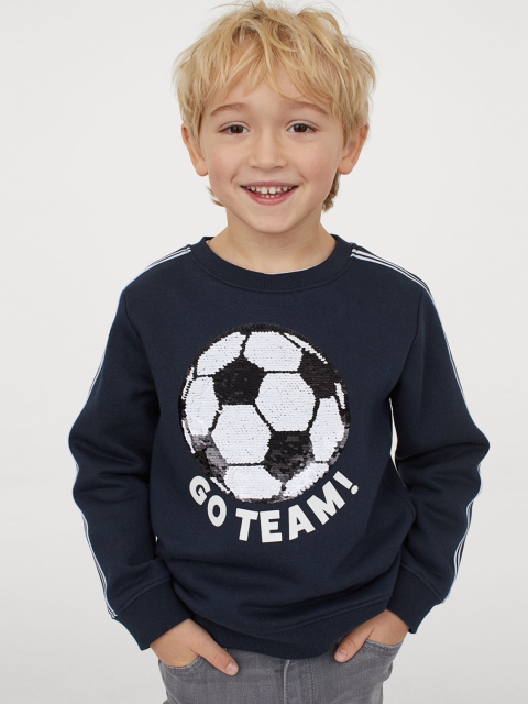 

H&M Boys Blue Reversible Sequin Sweatshirt
